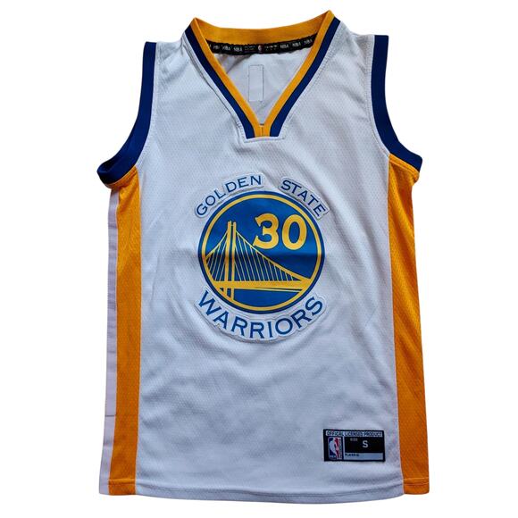 Steph Curry Golden State Warriors NBA Kids Youth Association Edition Jersey Sz S - Picture 2 of 7